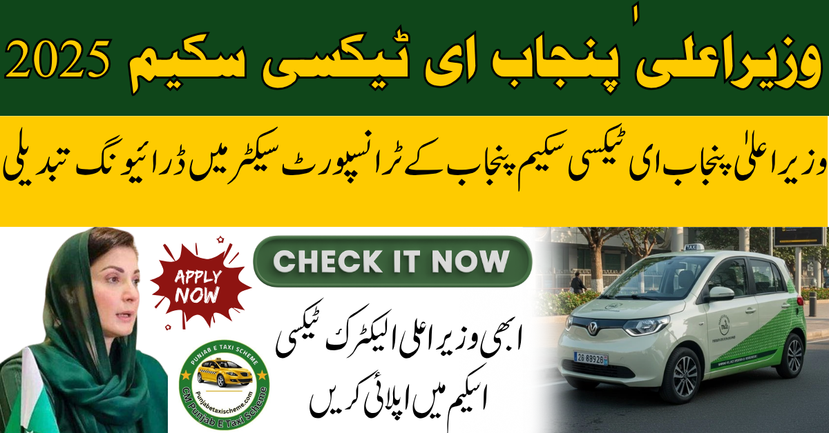 CM Punjab E-Taxi Scheme