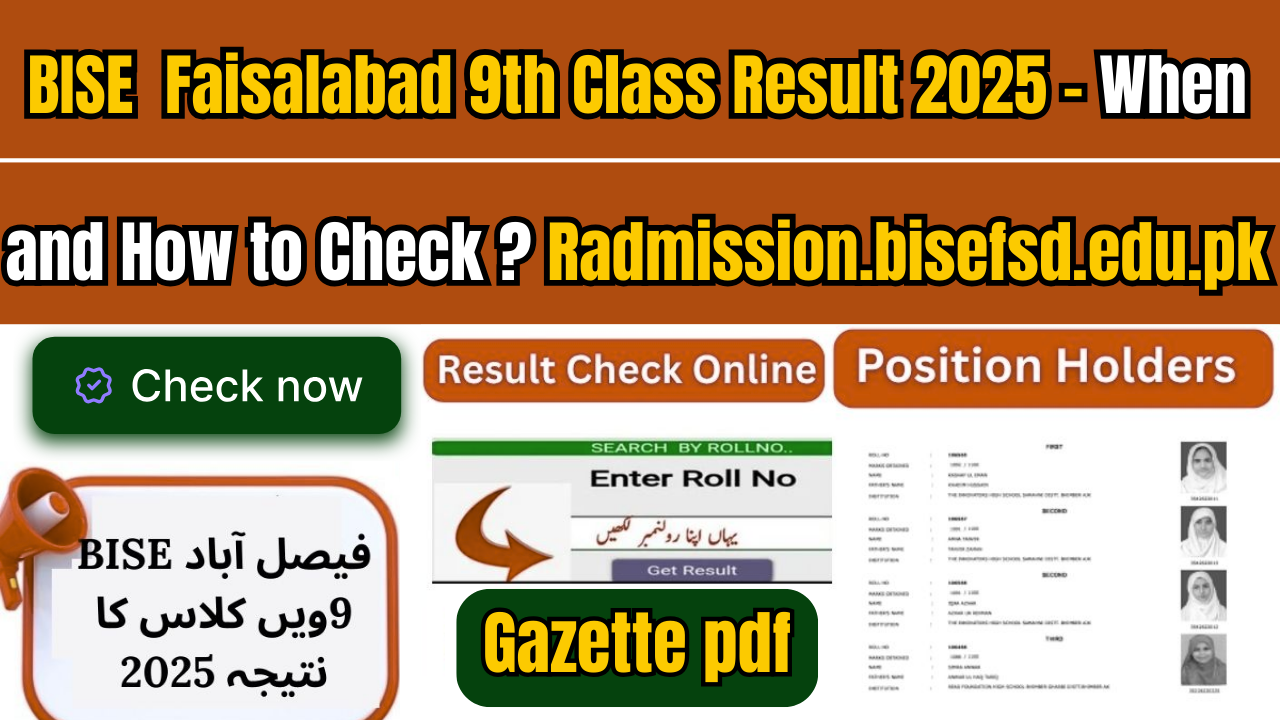 BISE Faisalabad 9th Class Result