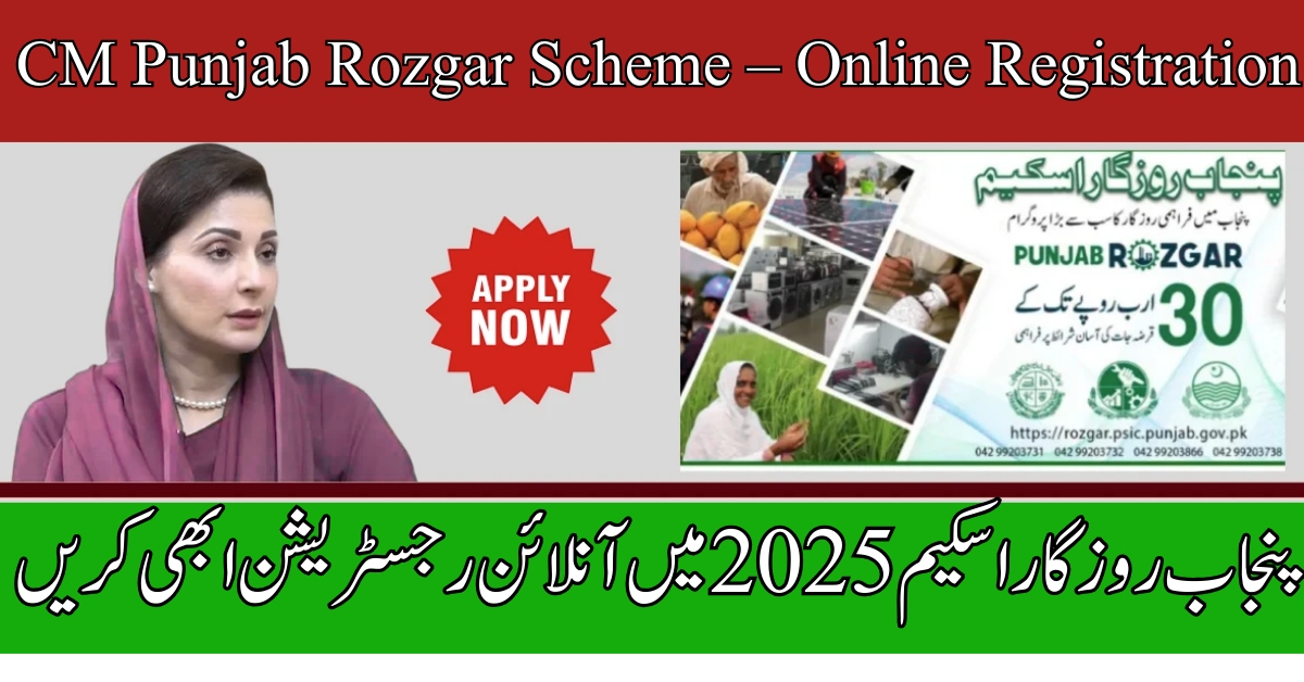 CM Punjab Rozgar Scheme – Online Registration